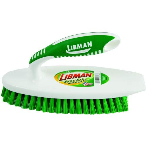 Libman Easy Grip Scrub Brush Green and White Polypropylene Handle Product Width 2.75 in.