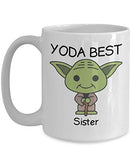 Yoda Best Sister - Novelty Gift Mugs for 11oz Funny Coffee Mug