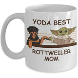 Yoda Best Rottweiler Mom - Novelty Gift Mugs for Dog Lovers