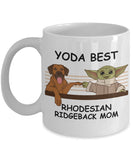 Yoda Best Rhodesian Mom - Novelty Gift Mugs for Dog Lovers