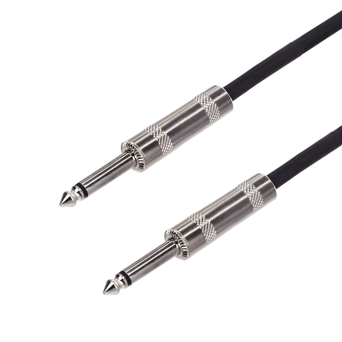 Comp Basics TS 1/4 Inch Right-Angle Instrument Cable for Electric Guitar, 10 Foot, Black