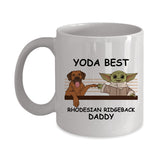 Yoda Best Rhodesian Papa - Novelty Gift Mugs for Dog Lovers