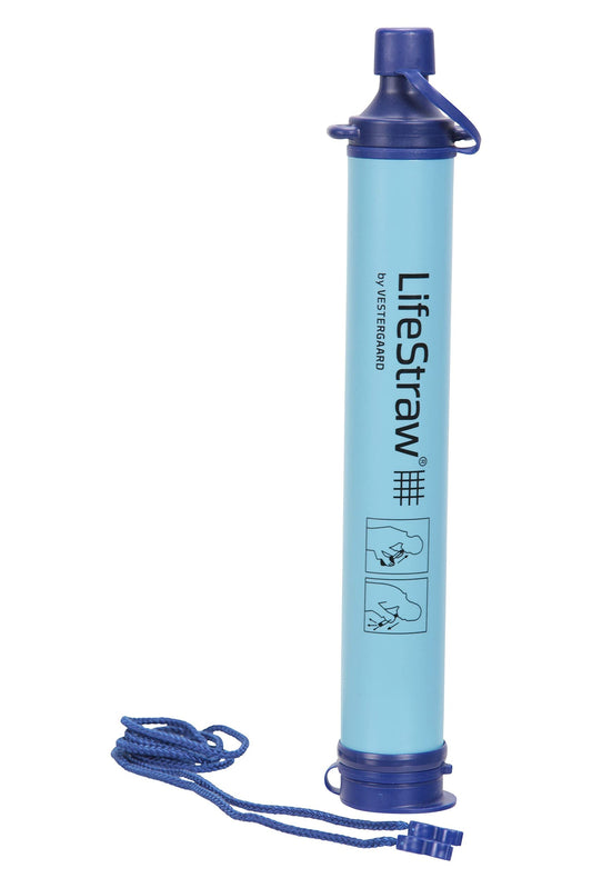 Lifestraw Personal Water Filter for Travel, Hiking, Camping and Survival - Blue