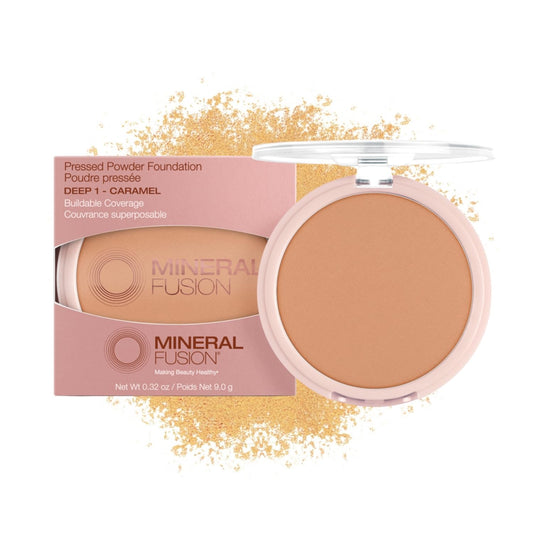 Mineral Fusion Pressed Powder Foundation - Deep 1 Caramel