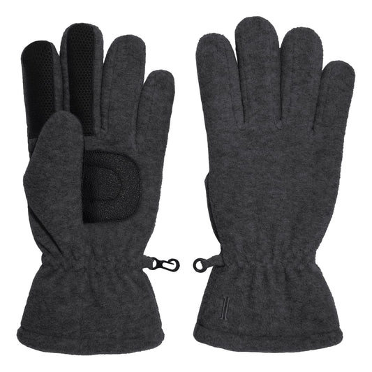 IGLOOSBUILT Boy's Microfleece Touchscreen Glove, Charcoal, Small/Medium - Insulated, Waterproof Glove for Cold Weather