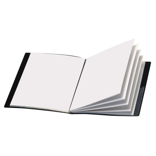 Cardinal Custom ShowFile Presentation Book, 12 Pockets, Holds 24 Letter-Size Sheets, Customizable Cover, Black (50132CB)