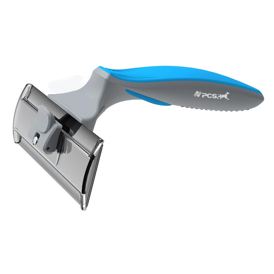 Dog Brush, Cat Shedding Brush Effectively Reduces Shedding by up to 90%, Dual Edge Design with Heavy Duty Stainless Steel Hair Removal Tool with Non-Slip Handle, Suitable for Cats, Dogs, Horses, etc.