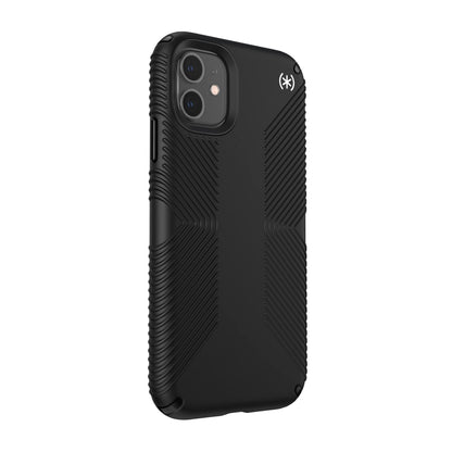 Speck iPhone 11 Case - Drop Protection, Shock-Absorbent Fits iPhone XR Case & iPhone 11 - Heavy Duty, Extra Grip Slim Design with Added Grip & Soft Touch Coating - Black iPhone 11 Case - Presidio2