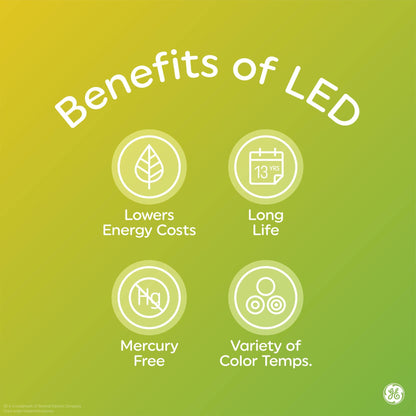 Ge Lighting 43269 4.5 Watt E26 G25 Frosted Soft White Led Dimmable Relax Hd Light Bulbs 3 Count