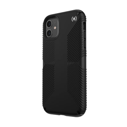 Speck iPhone 11 Case - Drop Protection, Shock-Absorbent Fits iPhone XR Case & iPhone 11 - Heavy Duty, Extra Grip Slim Design with Added Grip & Soft Touch Coating - Black iPhone 11 Case - Presidio2