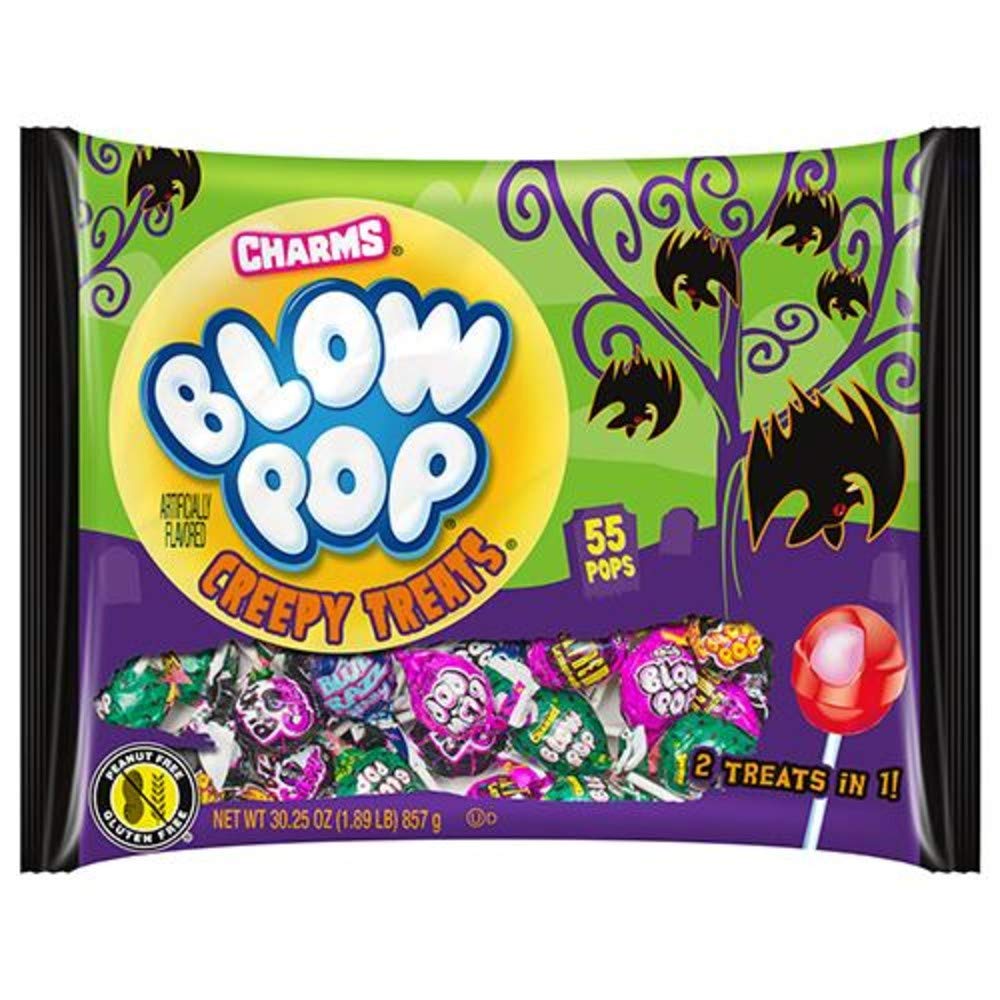 Charms Halloween Blow Pop Creepy Treats, 55 pops, 30.25 Ounce Bag