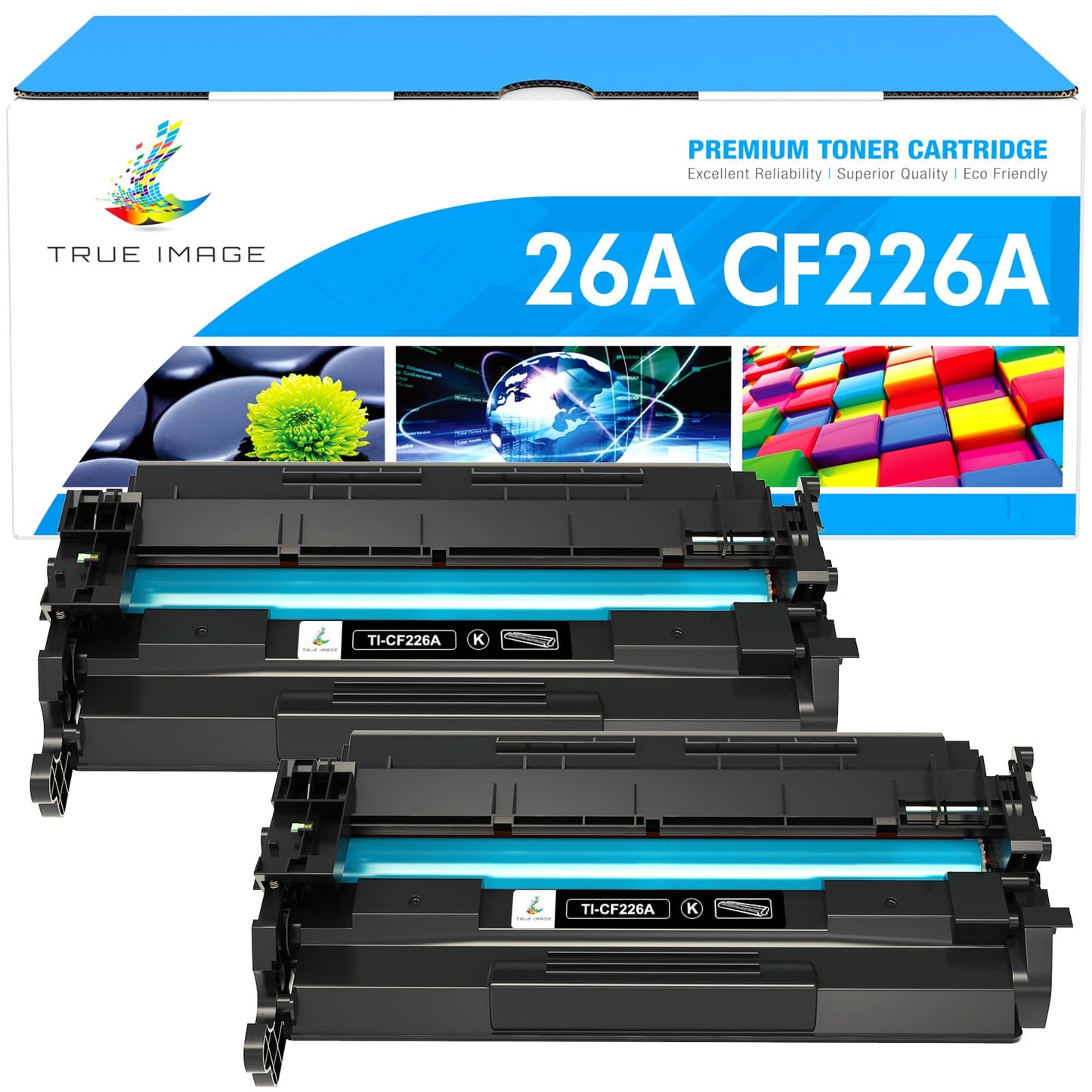 26A Toner Cartridge for HP Printer CF226A M426fdw Compatible for HP 26A Black Laserjet Toner Cartridge 26X CF226X M402n MFP M426fdw M402dn M402 M402dw M402dne M426fdn M426 M426dw Printer Ink 2 Pack