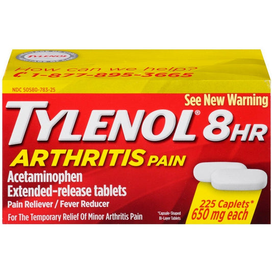 Tylenol 8 Hour Arthritis & Joint Pain Acetaminophen Caplets, 225 Count