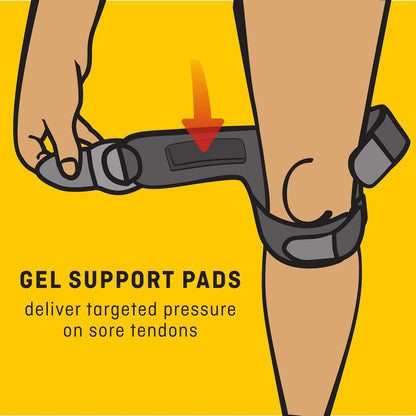 FUTURO Adjustable Dual Strap Knee Support w/ Gel Pad, One Size, Moderate Comprssion