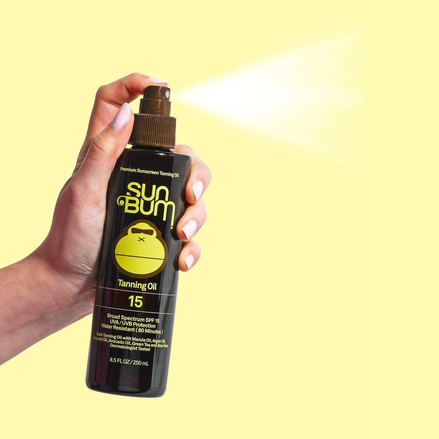 Sun Bum SPF 15 Moisturizing Tanning Oil | Vegan and Hawaii 104 Reef Act Compliant (Octinoxate & Oxybenzone Free) Broad Spectrum Moisturizing UVA/UVB Sunscreen Tanning Oil | 8.5 oz