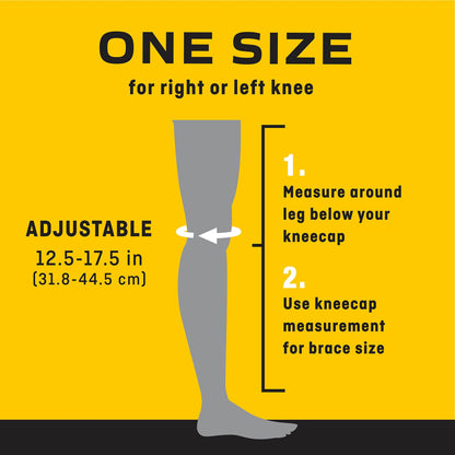 FUTURO Adjustable Dual Strap Knee Support w/ Gel Pad, One Size, Moderate Comprssion