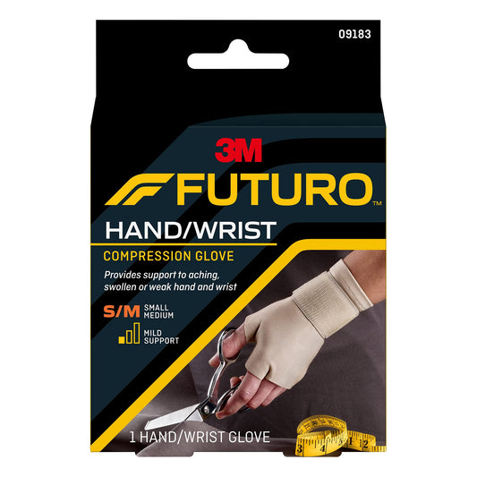 FUTURO Energizing Support Glove, Medium, Palm Size 7 1/2" - 8 1/2", Tan -MMM09183EN