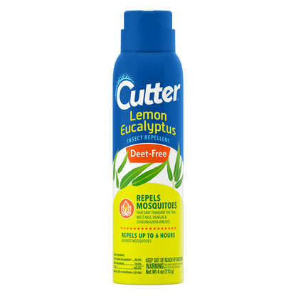 Cutter Lemon Eucalyptus Insect Repellent (Aerosol) Repels Mosquitoes 4 oz.