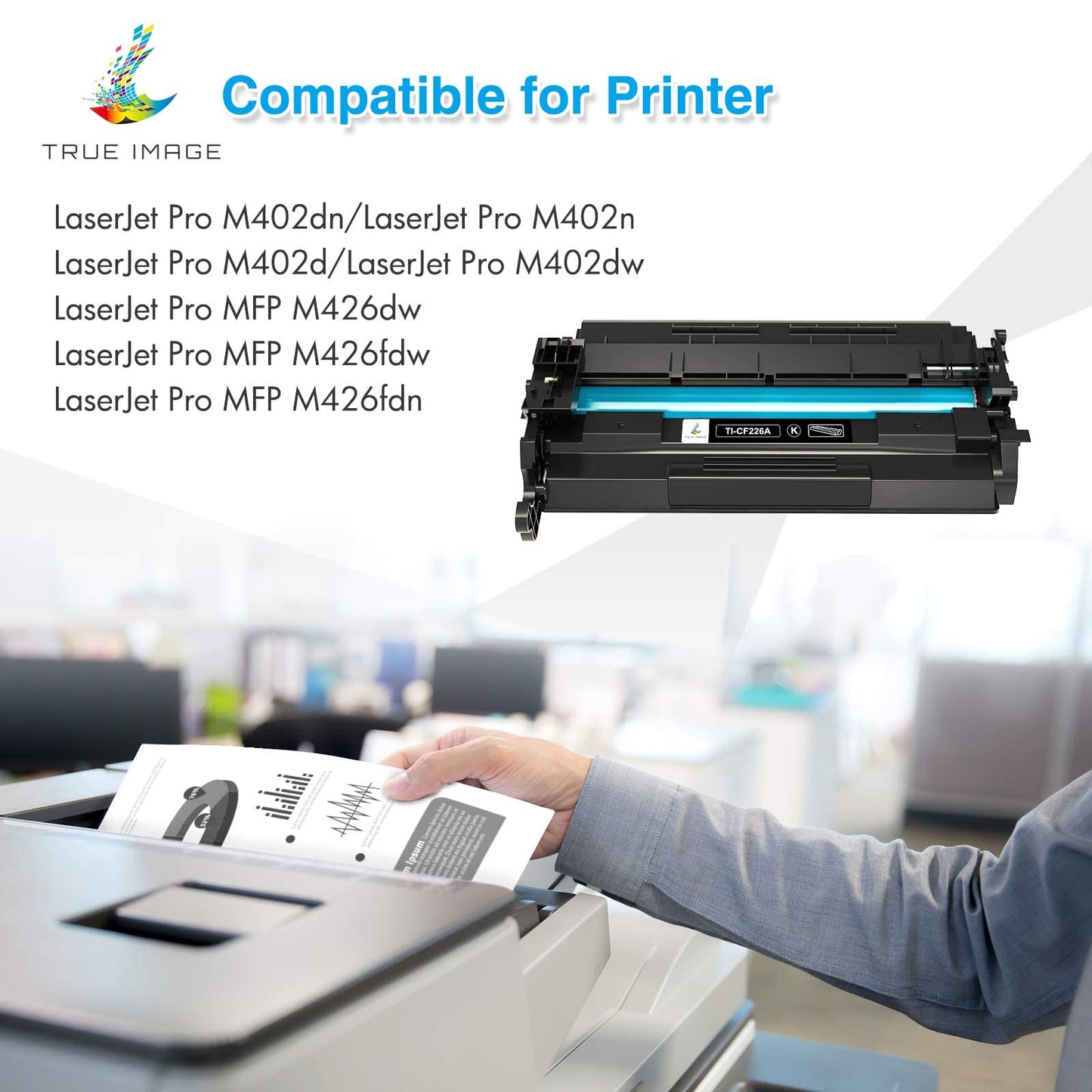 26A Toner Cartridge for HP Printer CF226A M426fdw Compatible for HP 26A Black Laserjet Toner Cartridge 26X CF226X M402n MFP M426fdw M402dn M402 M402dw M402dne M426fdn M426 M426dw Printer Ink 2 Pack