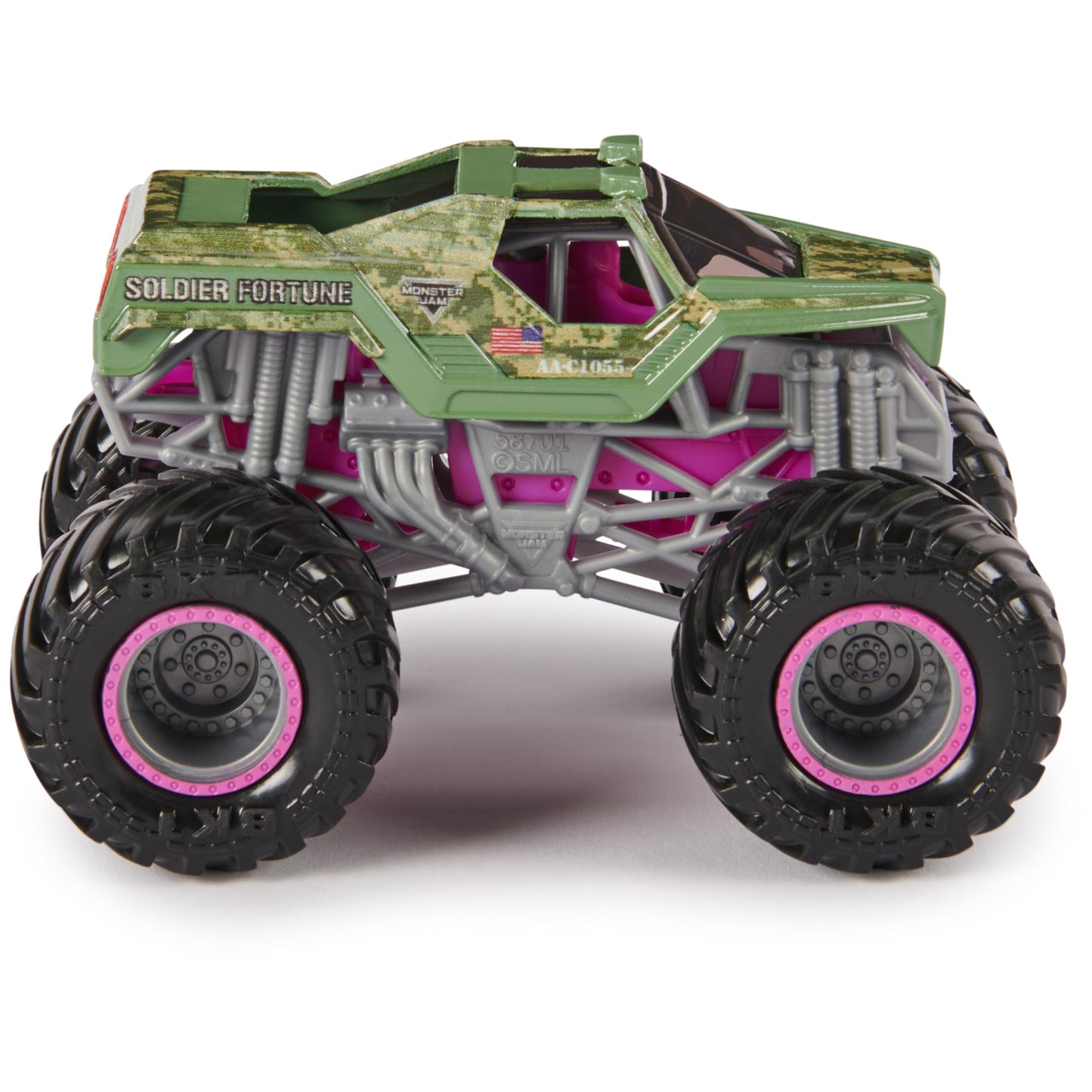 Monster Jam, Official Soldier Fortune Monster Truck, Die-Cast Vehicle, 1:64 Scale, Kids Toys for Boys Ages 3 and up