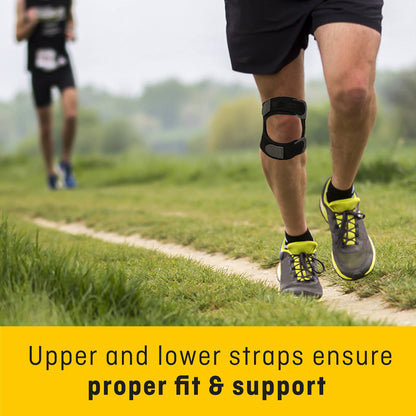 FUTURO Adjustable Dual Strap Knee Support w/ Gel Pad, One Size, Moderate Comprssion