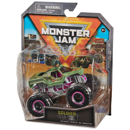Monster Jam, Official Soldier Fortune Monster Truck, Die-Cast Vehicle, 1:64 Scale, Kids Toys for Boys Ages 3 and up
