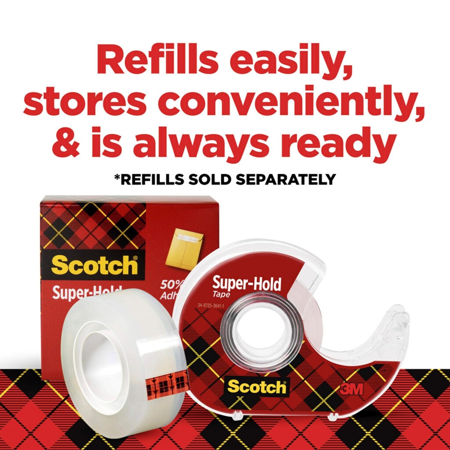 Scotch Super-Hold Tape, 3/4 in. x 800 in. per Roll, 10 Rolls