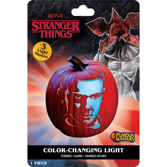 Pumpkin Masters Stranger Things Color Changing Light Red and Blue Color Changing Light to Represent The Upside Down and Human Worlds