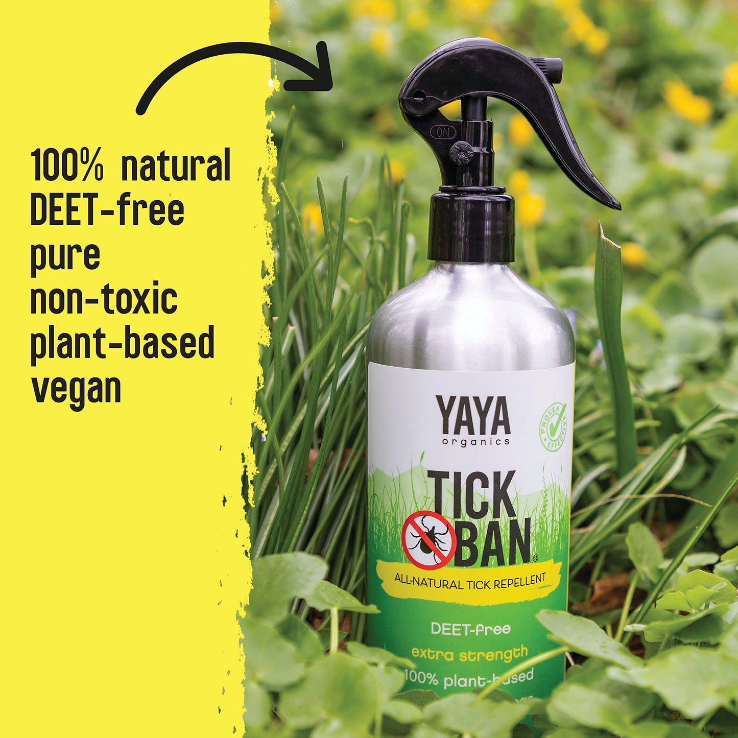 Yaya Organics Tick Ban All Natural Extra Strength Tick Repellent, 16 Oz