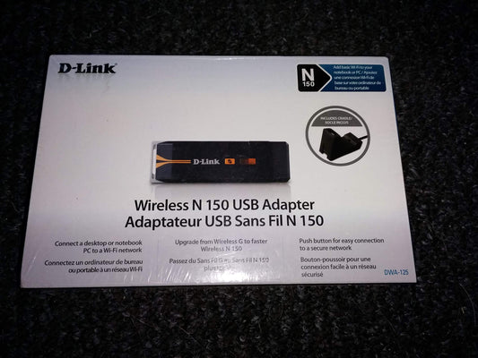 D-Link Network Device DWA-125 Wireless 150 USB Adapter 802.11n Retail