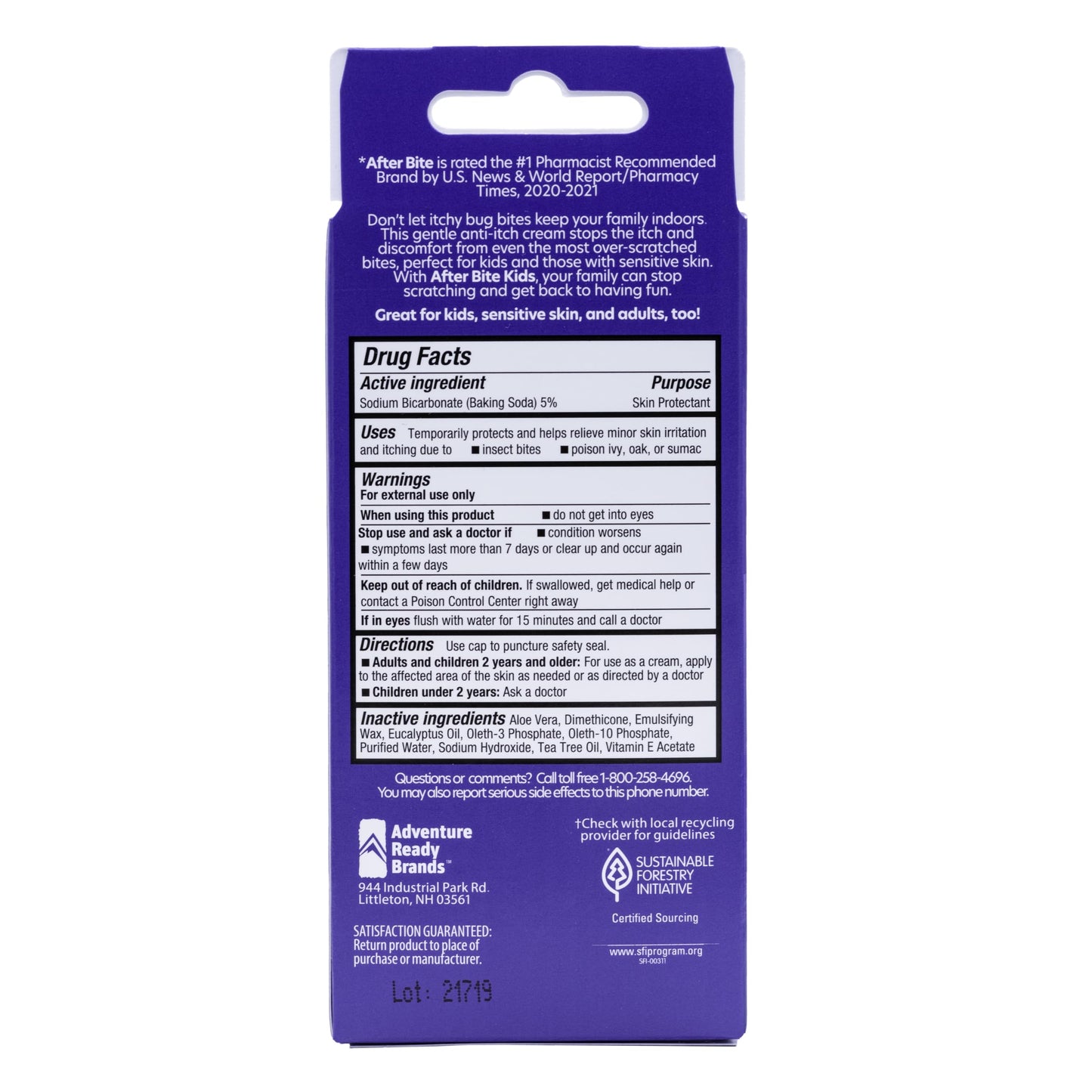 After Bite Kids - Bug Bite Itch Relief for Kids with Sodium Bicarbonate - Ideal for Mosquito Bites, Fire Ant Bites, Bees & More - Portable Cream Formula - 0.7 oz (4 Pack)