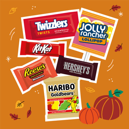 Hershey Miniatures Assorted Flavored Halloween Candy, Bag 23.36 oz, 75 Pieces