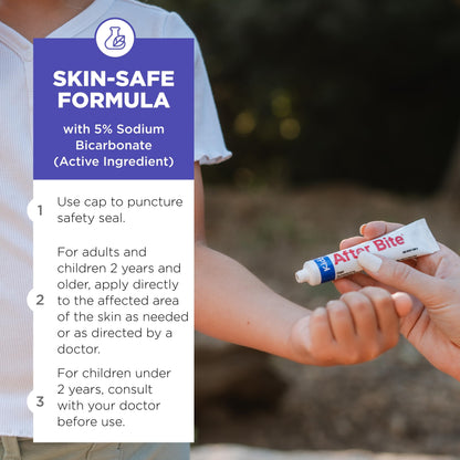 After Bite Kids - Bug Bite Itch Relief for Kids with Sodium Bicarbonate - Ideal for Mosquito Bites, Fire Ant Bites, Bees & More - Portable Cream Formula - 0.7 oz (4 Pack)