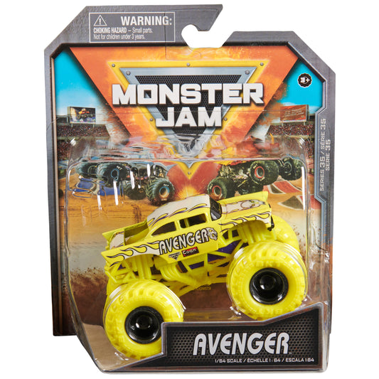 Monster Jam, Official Avenger Monster Truck, Die-Cast Vehicle, 1:64 Scale, Kids Toys for Boys Ages 3 and up