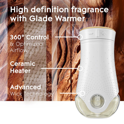 Glade PlugIns Scented Oil Refill Cashmere Woods, Essential Oil Infused Wall Plug In, 3.35 FL oz, Pack of 5