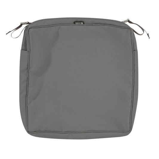 Classic Accessories 17"x17"x3" Charcoal Patio Cushion Slipcover, Montlake