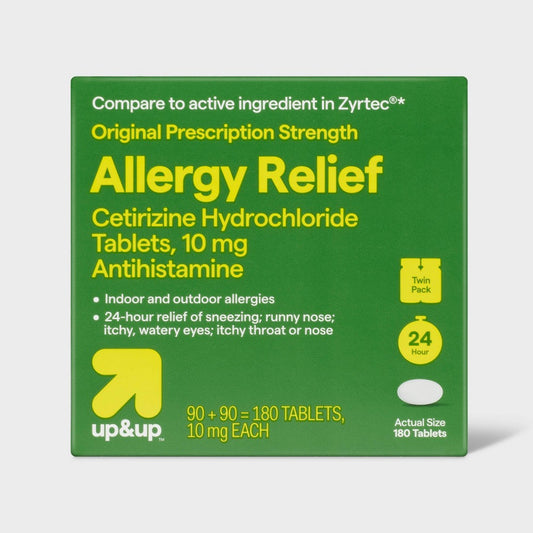 Cetirizine Hydrochloride Allergy Relief Tablets - 180ct - up&up