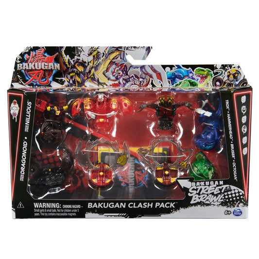 Bakugan Street Brawl Clash Pack 6-Pack Action Figure Set