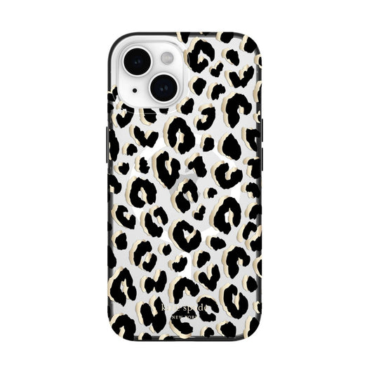 Kate Spade New York Apple iPhone 15/iPhone 14/iPhone 13 Protective Case with MagSafe - City Leopard