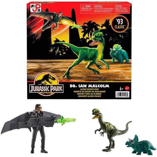 Mattel Jurassic Park '93 Classic Dr. Ian Malcolm Glider Escape Age 3-10 Action Figure