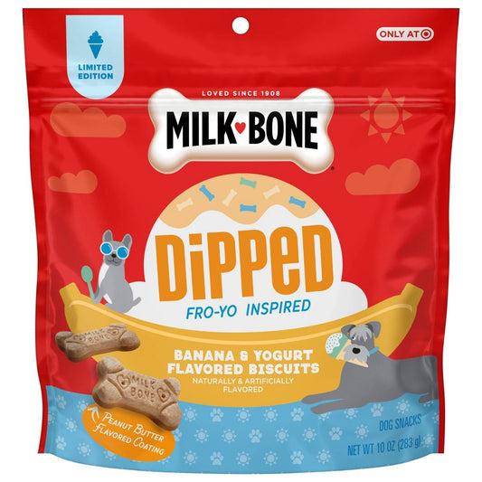 Milk-Bone Dipped Dog Biscuits Baked with Real Peanut Butter, 10 oz. (3 Packs)