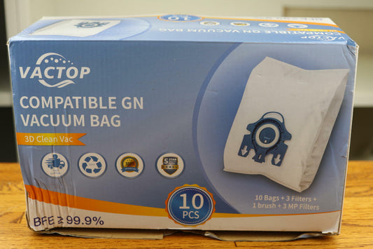 10 Packs 3D Airclean Bags Replacement GN Vacuum Cleaner Bags For C1,2,3 S800,600