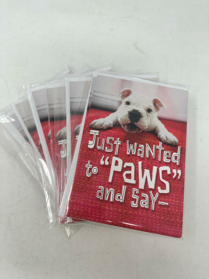 Valentines Day Cards, Puppy Paws (36 Cards with Envelopes)