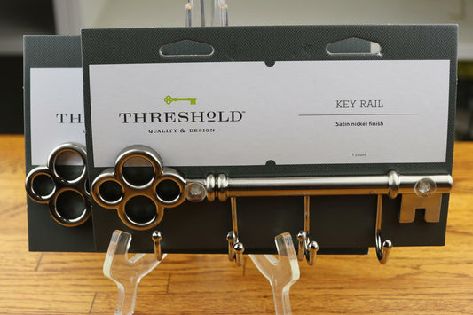 2 pack - Threshold Quality & Design Key Rail Satin Nickel Finish