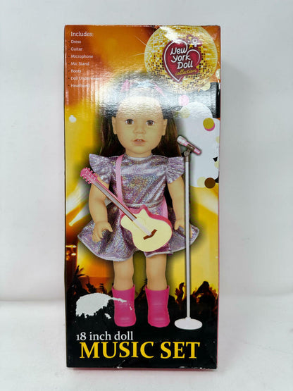 The New York Doll Collection 18 inch Guitar,Microphone, and Clothes Set