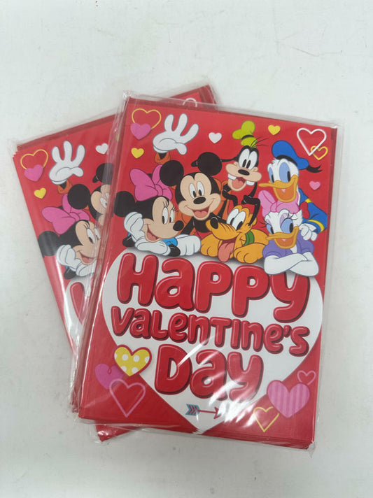 2 Pack of Disney Valentines Day Cards Mickey Mouse and Friends (20 Cards)