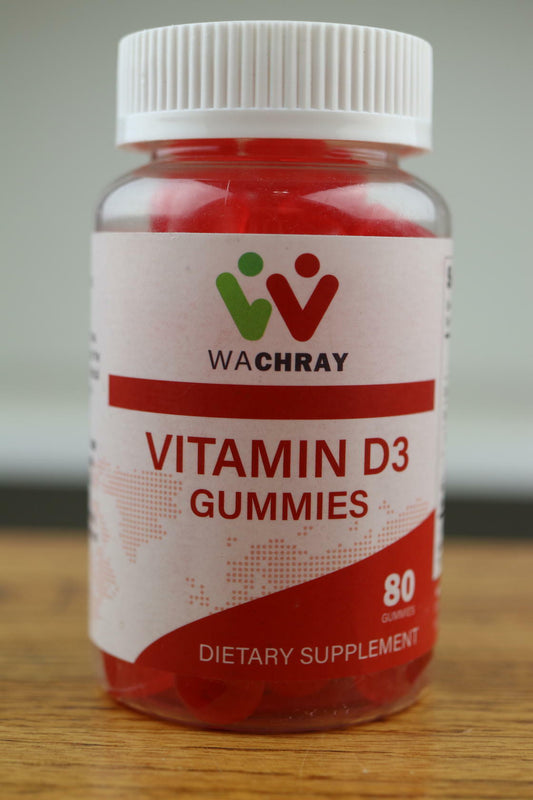 Wachray Vitamin D3 Gummies Bone & Immune health Supplement 50 mcg 80 ct 11/23