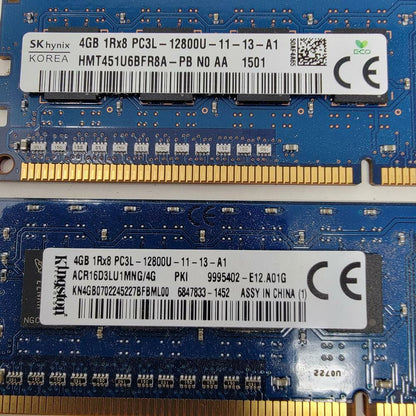 Kingston Desktop Ram Lot- 2X 4GB & 2X 8GB - 1rx8 pc3l 12800u - 2rx8 pc3l 12800u