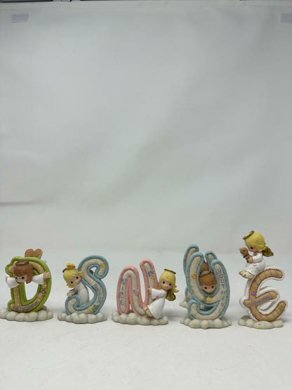 6 Pack Vintage 2002 ENESCO Ceramic Letters (D,Y,N,E,S)