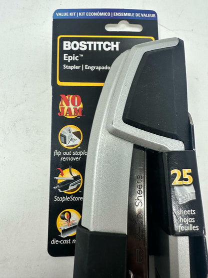 2 Pack Bostitch Office Epic All Metal 3 in 1 Stapler (Silver)